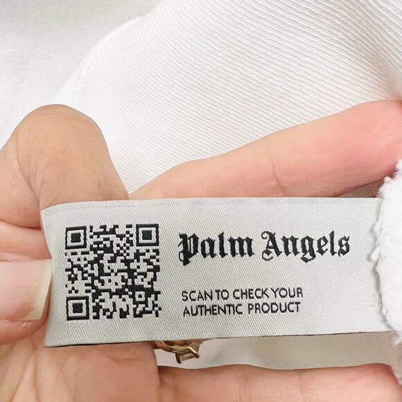 PALM ANGELS Miami Logo Sweatshirt in White Size XXL - Picture 10 of 14